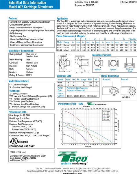 taco 007 sf5 pdf manual